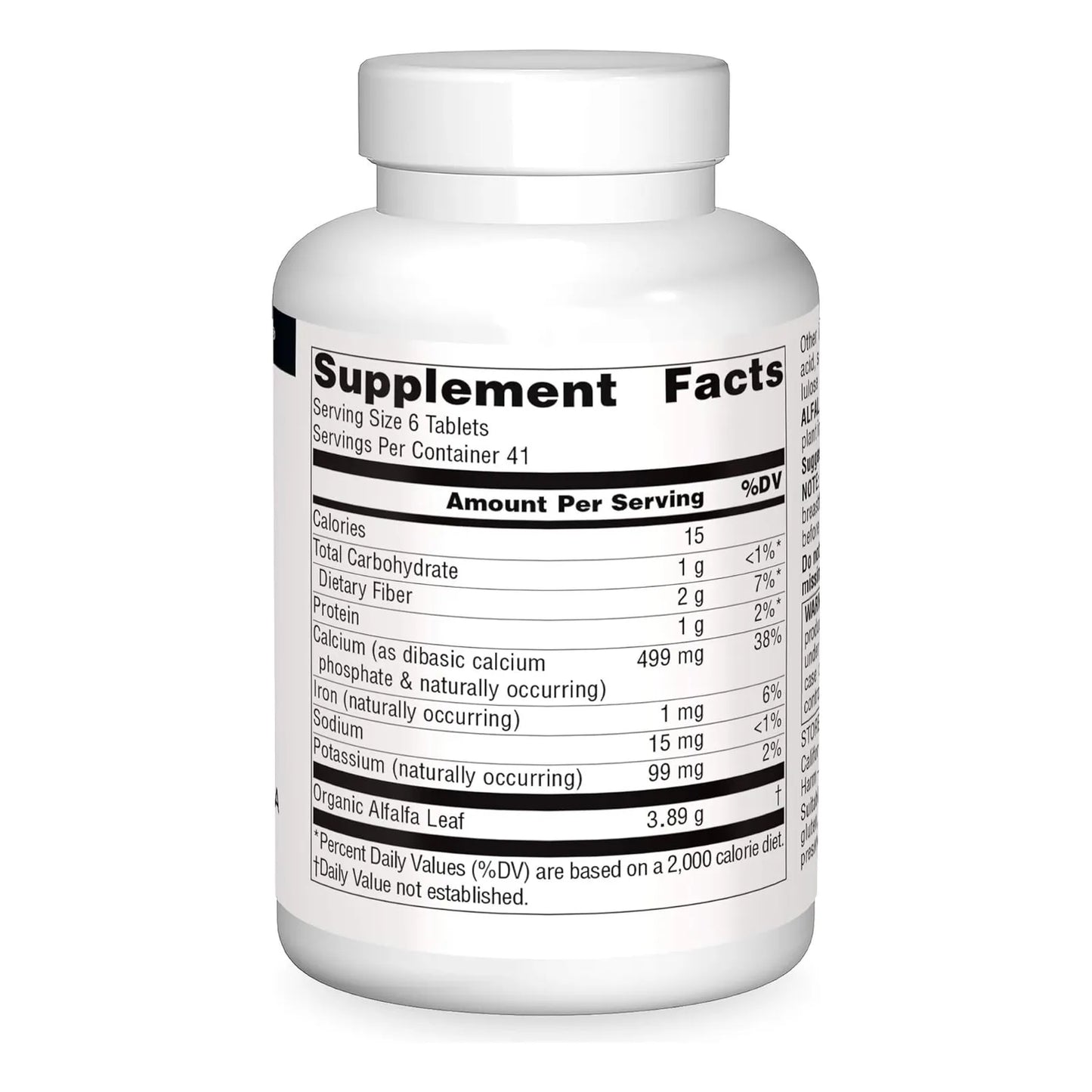 Source Naturals Alfalfa 10 Granos 250 Tabletas Suplemento Dietético Natural