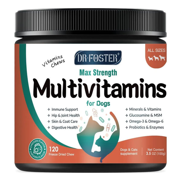 Multivitamínico Perro Glucosamina Omega 3 Minerales Probióti