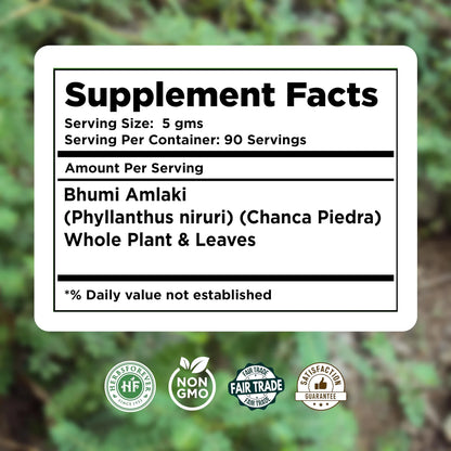 Polvo Orgánico De Amalaki Bhumy Con Chanca Piedra 454 Gramos Purifica Hígado Y Equilibra Energía