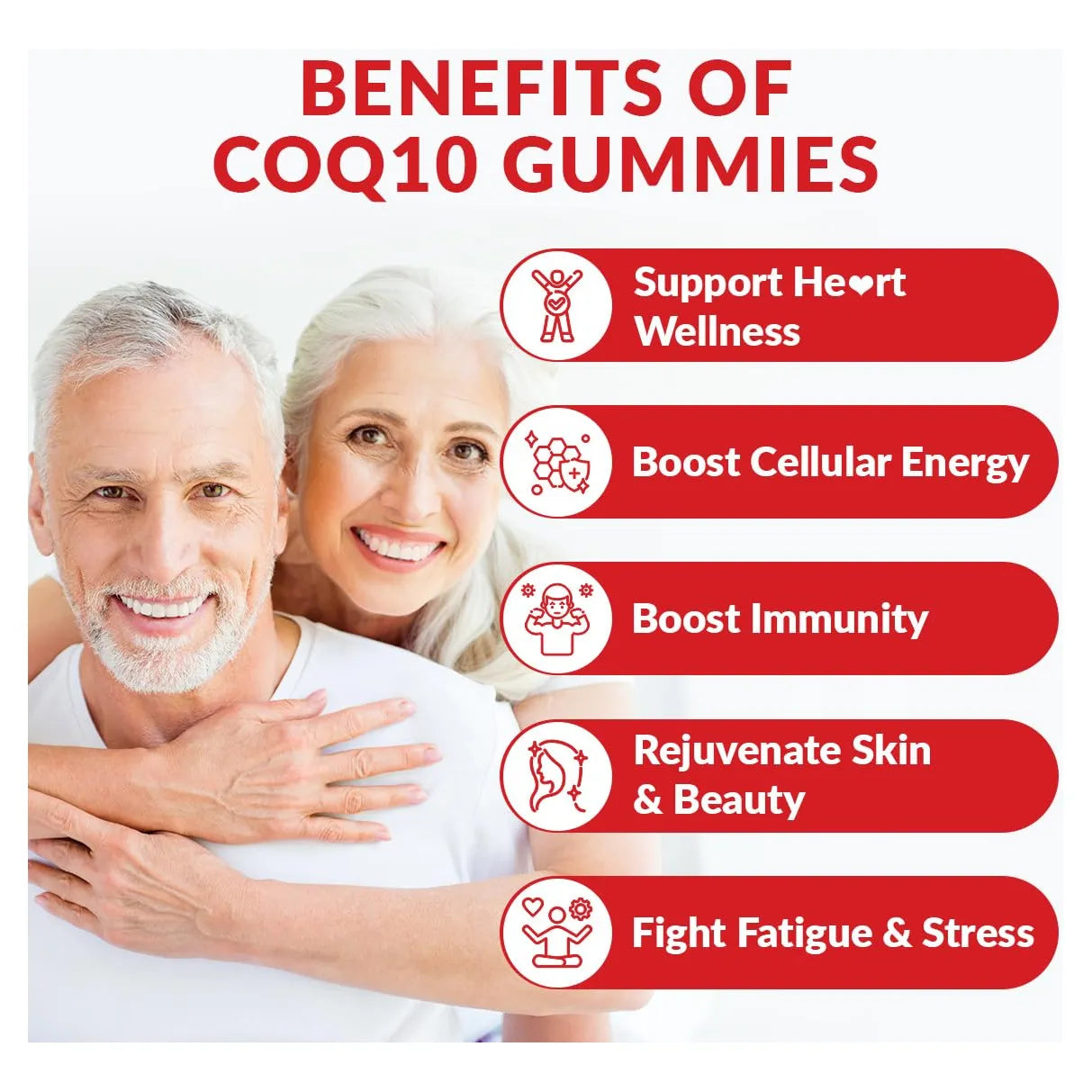Gomitas CoQ10 200 Mg Con Omega3 Y Vitamina E Energía Y Antioxidantes