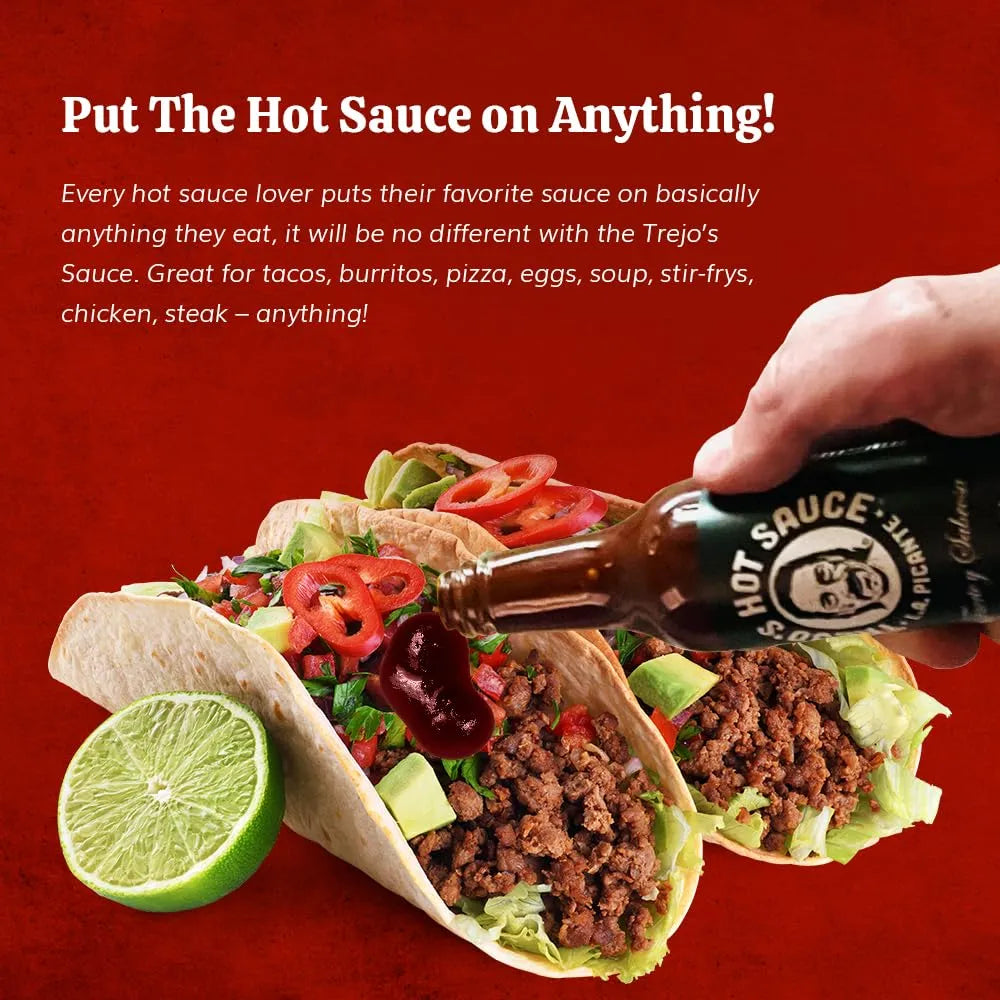 Salsa Picante Natural Trejos Tacos Mezcla Pimientos Fuego Medio Cero Calorias Sin Gluten