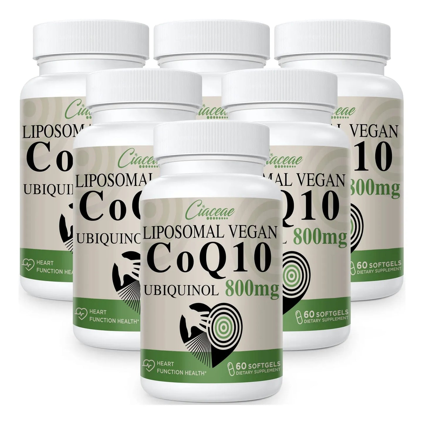 Liposomal CoQ10 800mg Ubiquinol Cápsulas Blandas Máxima Absorción Antioxidante Y Energía