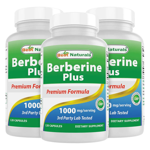 Berberina Plus 1000 Mg Cardiaco Gastrointestinal 360 Capsulas Best Naturals