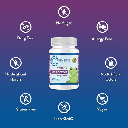 Masticables Suaves Para Ansiedad Y Estrés Con P5P L5 Sabor A Bayas 45 Unidades