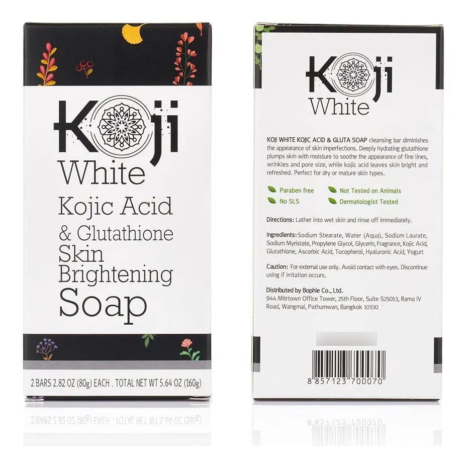 Jabon Iluminador Piel Acido Kojico Glutation 2 Barras Koji White