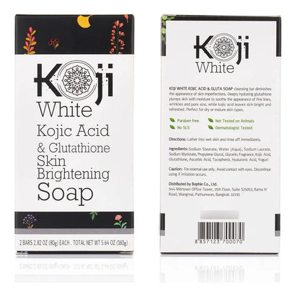 Jabon Iluminador Piel Acido Kojico Glutation 2 Barras Koji White