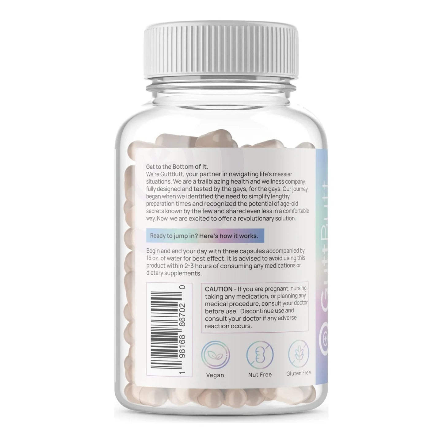 Suplemento De Fibra Vegana Con Psyllium Cardamomo Y Hinojo 120 Cápsulas