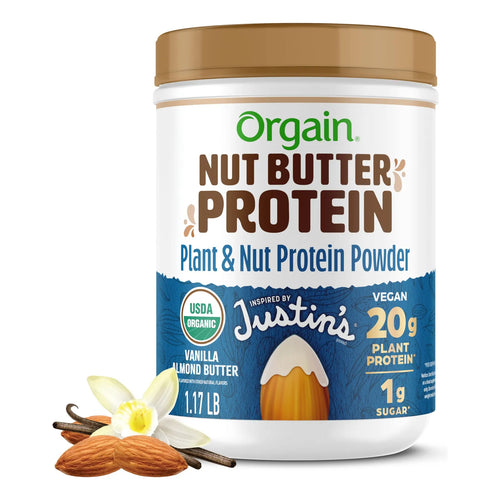 Proteína En Polvo De Mantequilla De Nuez Orgánica Vegana Sin Gluten Y Sin Lácteos