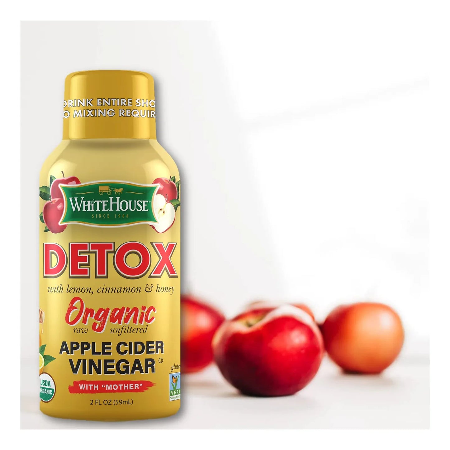 Vinagre De Sidra De Manzana Crudo Sin Filtrar Pack De 24 Botellas Desintoxicacion Natural