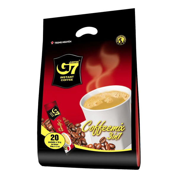 Café Instantáneo G7 3 En 1 Fuerte Con Crema Y Azúcar 20x18g Trung Nguyen