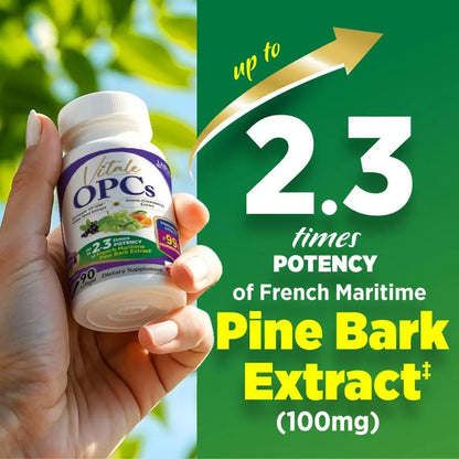 Vitale OPCs Extracto De Semilla De Uva Europea Premium Con Aronia Y Bioflavonoides Para Piel Radiante Y Protección Celular