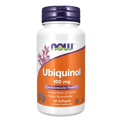 Ubiquinol 100 Mg Alta Biodisponibilidad 60 Capsulas Blandas NOW Suplementos