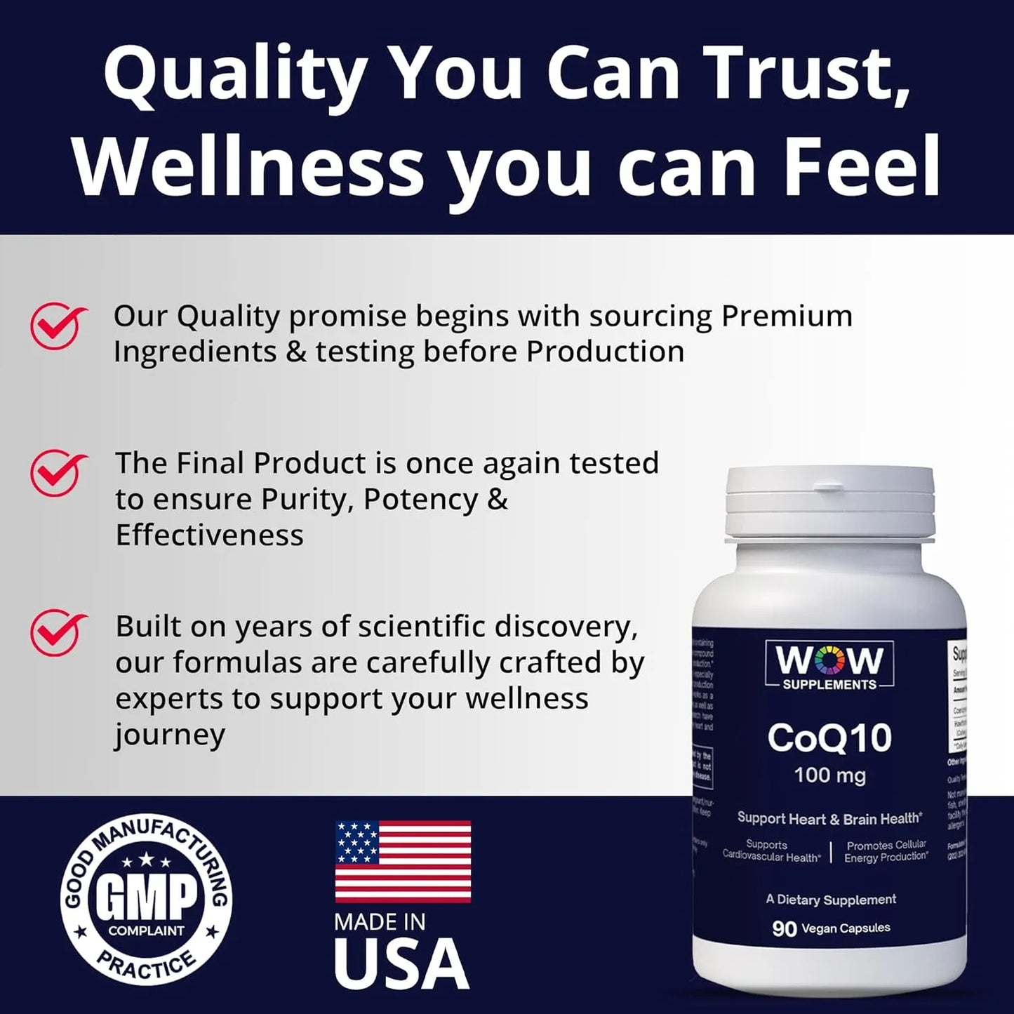 Coenzima Q10 100mg Con Baya De Espino Energía Y Salud Cardíaca 90 Cápsulas