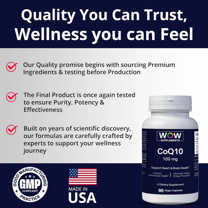 Coenzima Q10 100mg Con Baya De Espino Energía Y Salud Cardíaca 90 Cápsulas