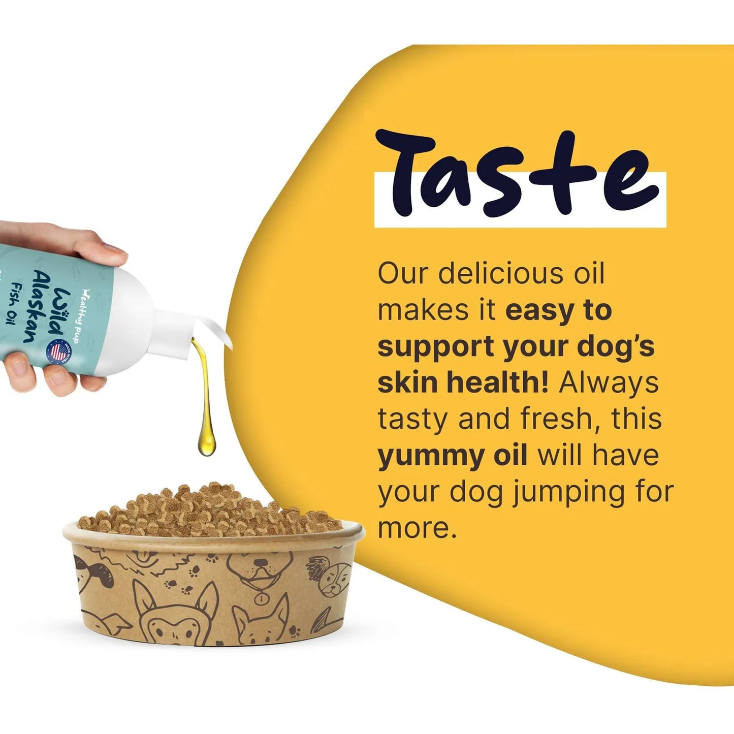 Aceite De Salmón Salvaje De Alaska Para Perros Con Abadejo 8 Oz Omega 3 EPA DHA