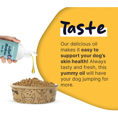 Aceite De Salmón Salvaje De Alaska Para Perros Con Abadejo 8 Oz Omega 3 EPA DHA
