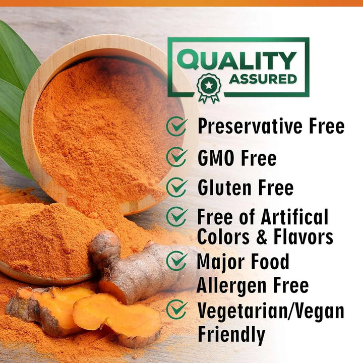 Cúrcuma 1950 Mg Con Jengibre Y Bioperine | Alta Absorción Y Apoyo Articular - Imagen 8