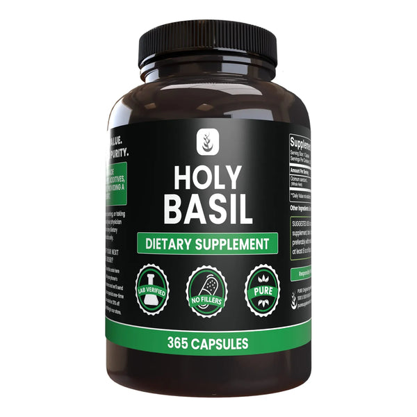 Albahaca Sagrada 365 Cápsulas Puras Sin Aditivos Ni Rellenos