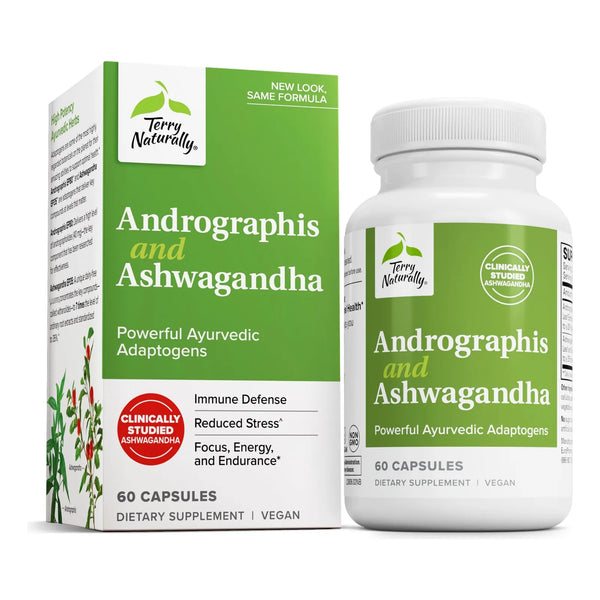 Cápsulas De Andrographis Y Ashwagandha Para Energía Y Sistema Inmunológico 60 Unidades