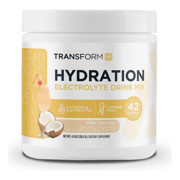 TransformHQ Hidratación 42 Porciones Piña Colada Electrolitos Y Vitaminas