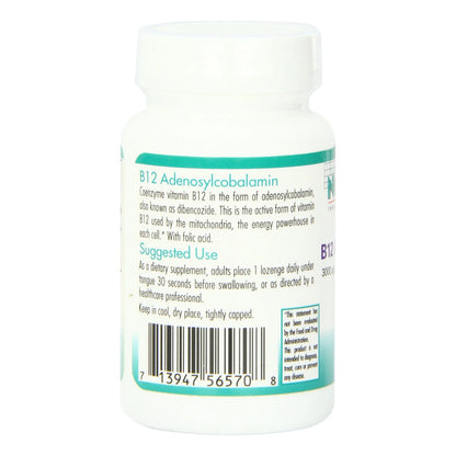 NutriCology B12 Adenosylcobalamin 3000 Mcg 60 Pastillas Salud Cerebral
