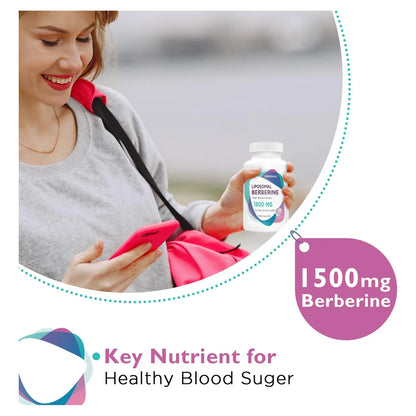 Berberina Liposomal 1500 Mg Alta Biodisponibilidad Cápsulas Para Salud Cardiovascular
