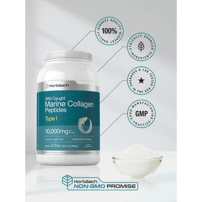 Polvo De Colageno Marino Hidrolizado 1000 Gramos Peptidos Tipo I Sin Sabor Keto Paleo