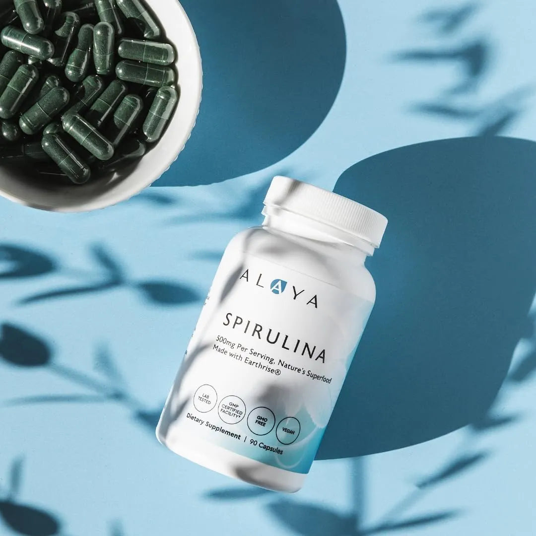 Capsulas De Espirulina Pura 500 Mg 90 Unidades Energia Natural Vegano Sin Omg