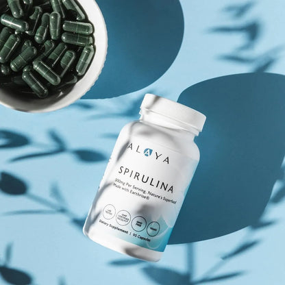 Capsulas De Espirulina Pura 500 Mg 90 Unidades Energia Natural Vegano Sin Omg