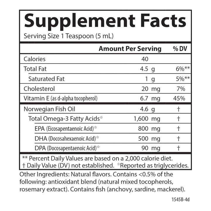 Aceite De Pescado Carlson Líquido Sabor Limón 500 Ml - Imagen 3