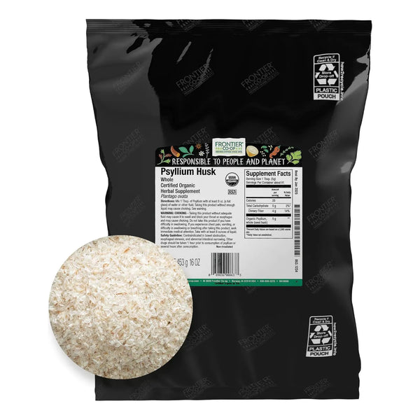 Cascara De Psyllium Organica 453 Gramos Fibra Para Hornear Y Mas