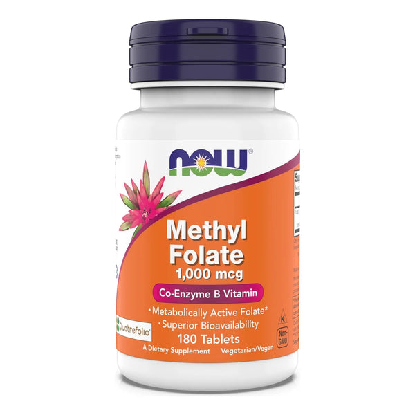 Folato Metabolico 1000 Mcg 180 Tabletas Metilfolato Activo Vegano