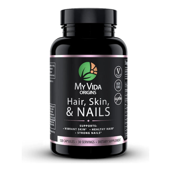 Suplemento Cabello Grueso Uñas Fuertes Piel Radiante Zinc Biotina Vitamina E 120 Cápsulas Vegano