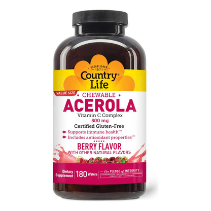 Acerola C 500 Mg 180 Obleas Antioxidantes Naturales Con Vitamina C