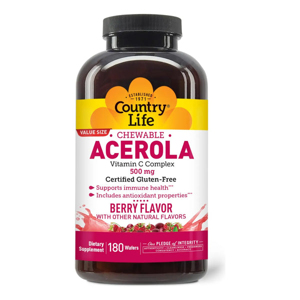 Acerola C 500 Mg 180 Obleas Antioxidantes Naturales Con Vitamina C
