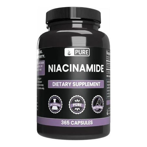 Niacinamida Pura 365 Cápsulas Sin Rellenos Vitamina B3 Esencial