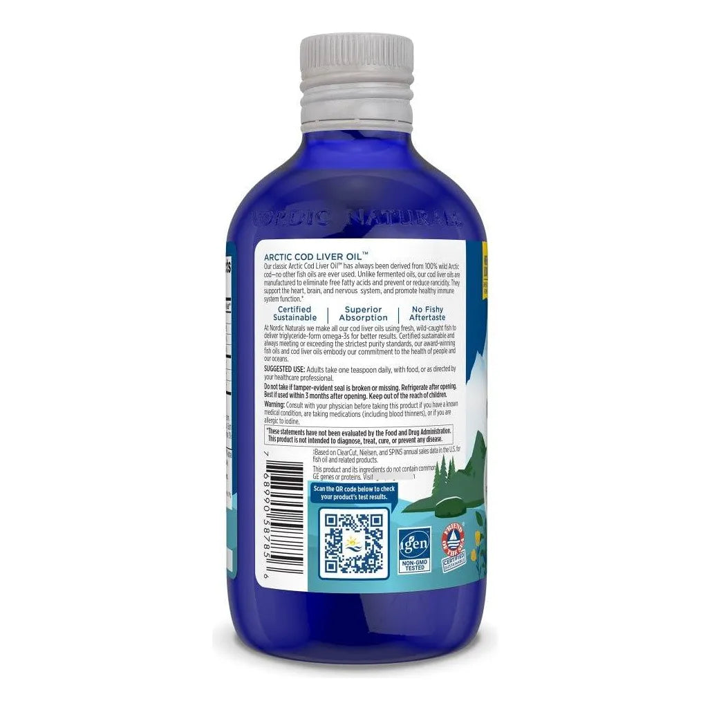 Aceite De Hígado De Bacalao Limón Para Corazón Y Cerebro Arctic CLO