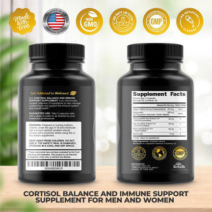 Suplemento Equilibrio Cortisol Inmunidad Ashwagandha Musgo Marino Magnesio