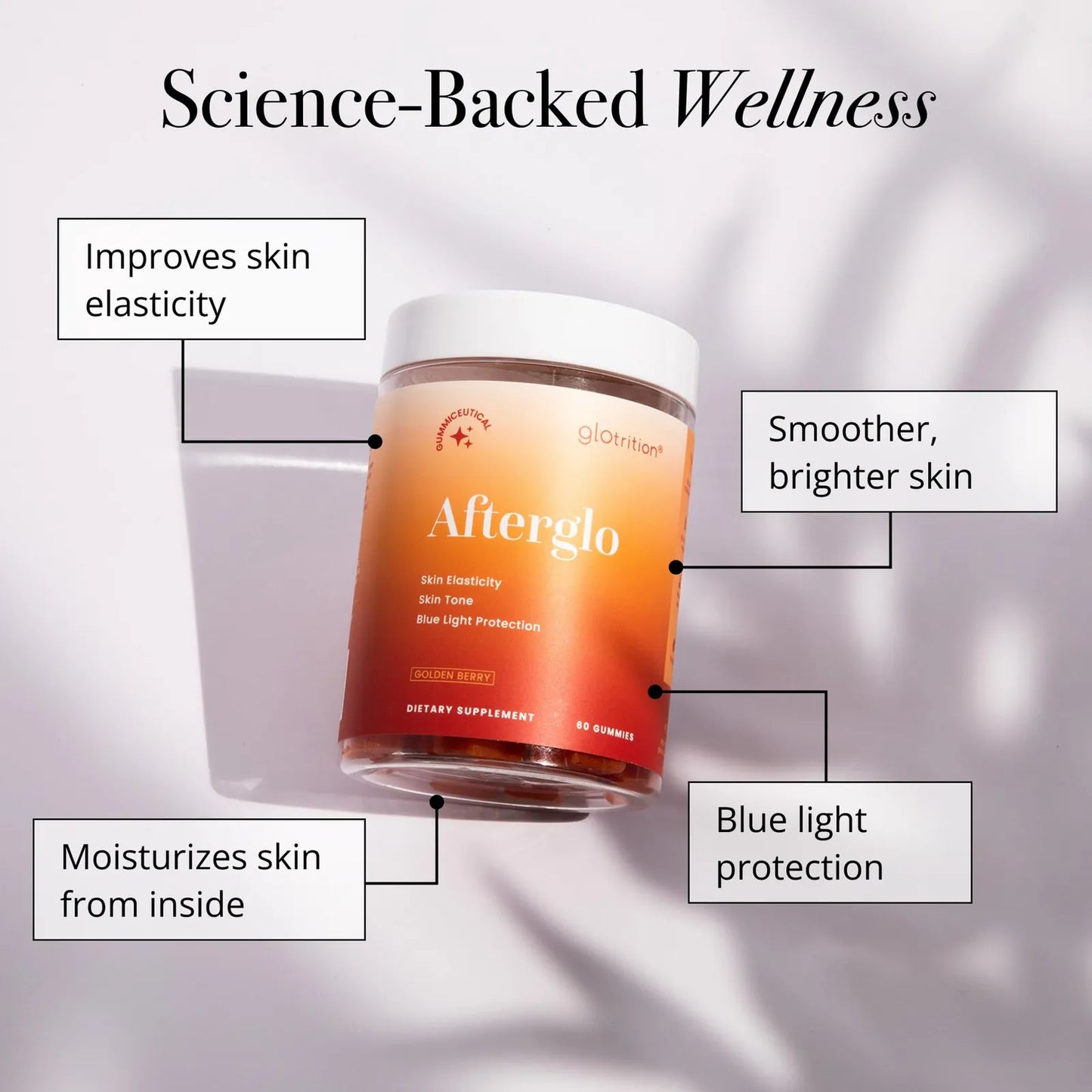 Gomitas Afterglo Suplemento De Belleza Con Vitaminas A C E Para Piel Radiante 60 Gomitas