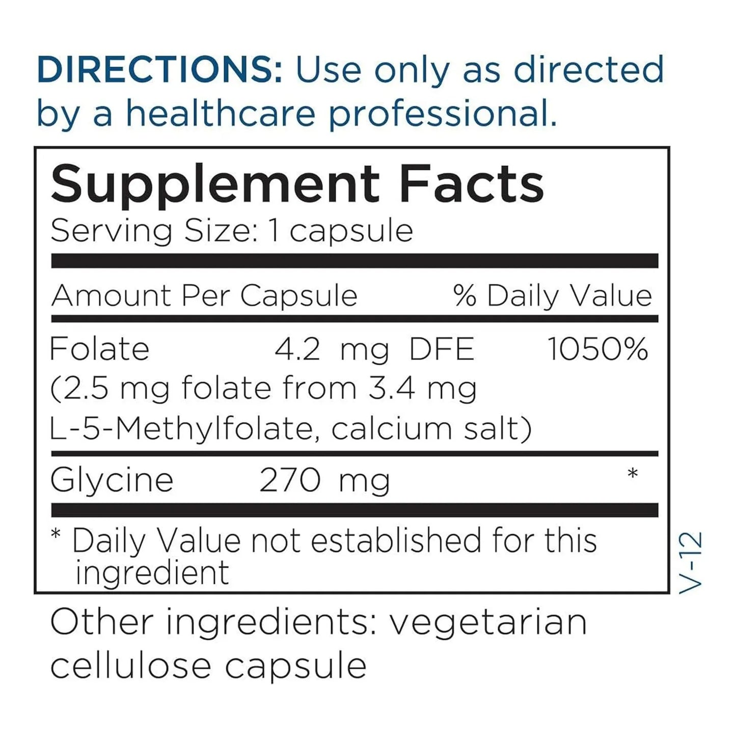 L-Metilfolato 2.5 Mg Suplemento Salud Cerebral Y Concentración