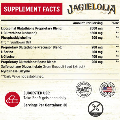 Glutatión Liposomal 2000 Mg Con L Serina L Glicina Sulforafano Antioxidante Premium
