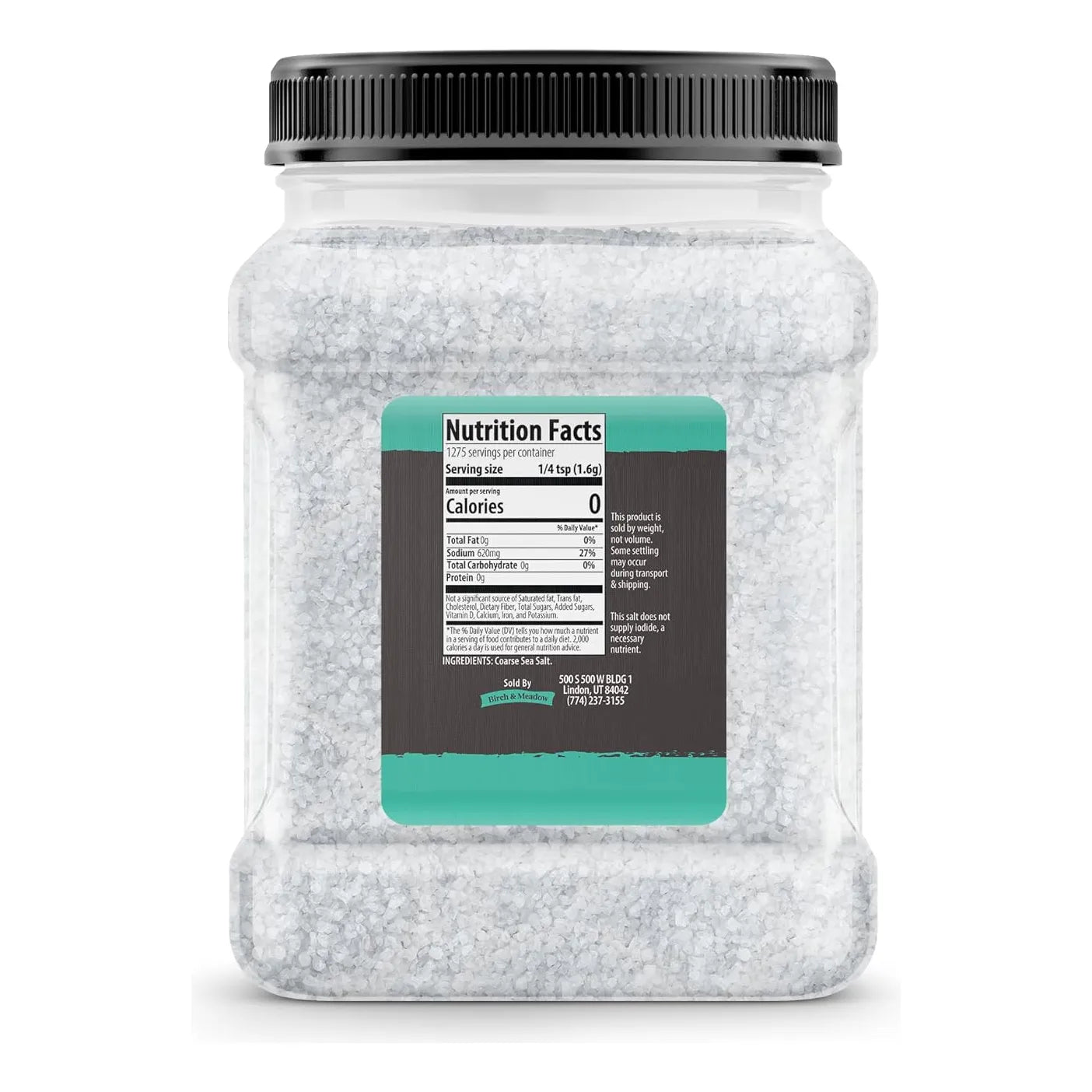 Sal Marina Grano Grueso Birch Meadow 4.5 Lb Natural Multiusos Cocina Gourmet