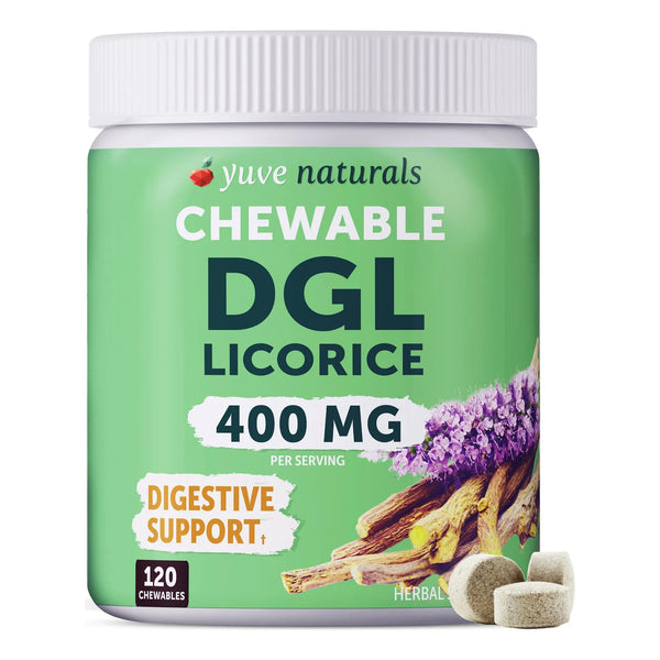 Comprimidos Masticables De Regaliz Dgl Ultra Puros 4000 Mg Alivio Estomacal Natural