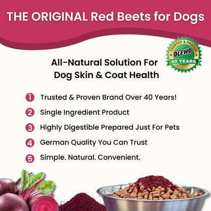Remolacha Roja Olewo Para Perros Suplemento Natural Piel Y Pelaje 5.5 Libras