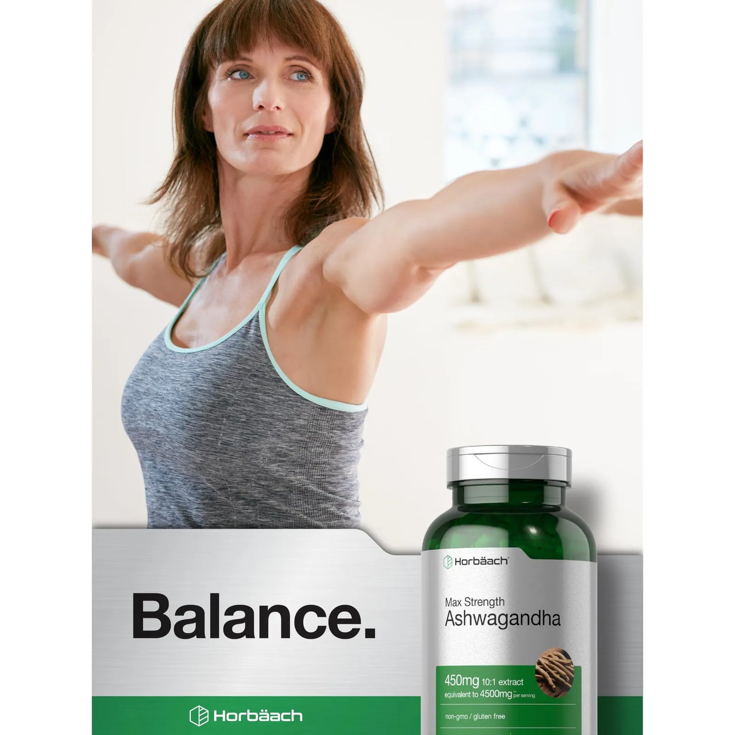 Suplemento Ashwagandha 200 Cápsulas Fuerza Máxima Equilibrio Emocional