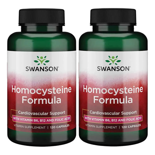 Fórmula De Homocisteína Swanson 120 Cápsulas Paquete Doble Salud Cardiovascular Y Cognitiva