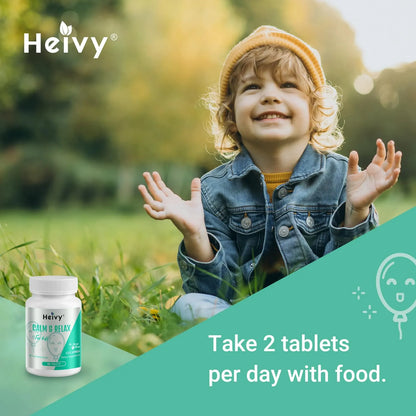 Suplemento Calmante Para Niños Con Glicinato De Magnesio Y Vitamina B6 Sabor A Bayas 60 Tabletas