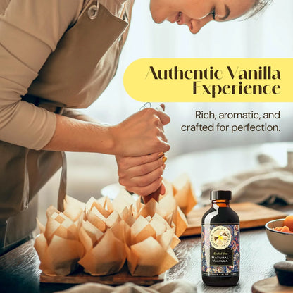 Vainilla Natural Sin Alcohol 113 40ml Esencia Pura Para Postres Y Bebidas