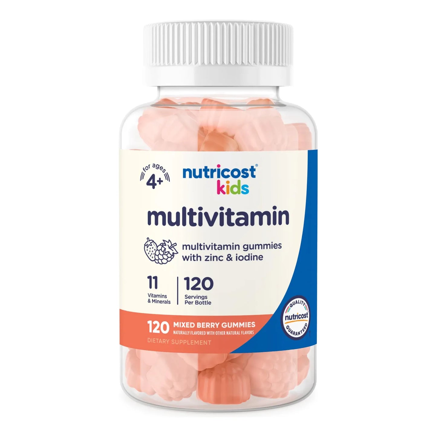 Gomitas Multivitaminicas Infantiles Sabor Baya 120 Porciones Sin Gluten Sin Omg