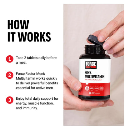 Multivitaminicos Para Hombres Con 27 Vitaminas Minerales Y Aminoacidos Suplemento Energia E Inmunidad 60 Tabletas